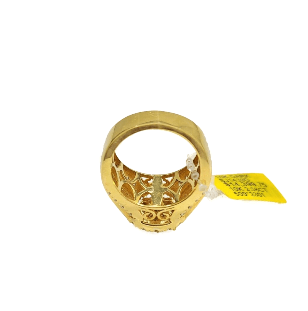 Real 10k Yellow Gold Diamond Ring White Genuine 2.56CT Diamonds 10kt Size 10 - Reva Jeweler