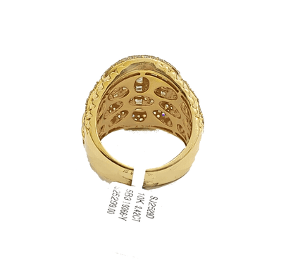 Real 10k Yellow Gold Diamond Ring White Genuine 3.42CT Diamonds 10kt Size 10 - GoldenlinQ
