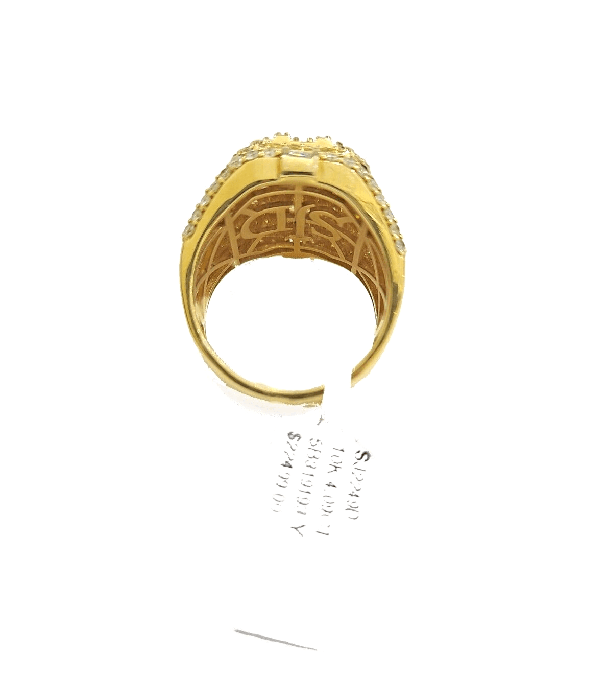 Real 10k Yellow Gold Diamond Ring White Genuine 4.09CT Diamonds 10kt Size 10 - Reva Jeweler