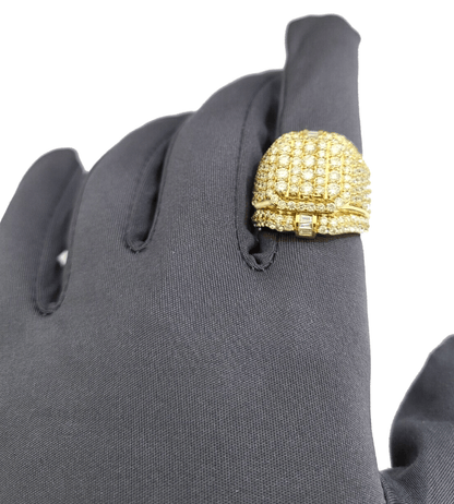 Real 10k Yellow Gold Diamond Ring White Genuine 4.09CT Diamonds 10kt Size 10 - Reva Jeweler
