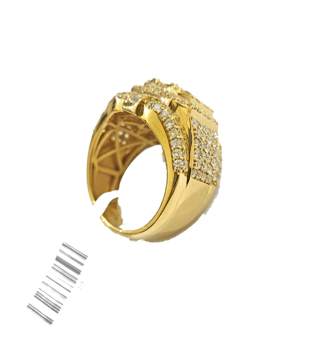 Real 10k Yellow Gold Diamond Ring White Genuine 4.09CT Diamonds 10kt Size 10 - Reva Jeweler