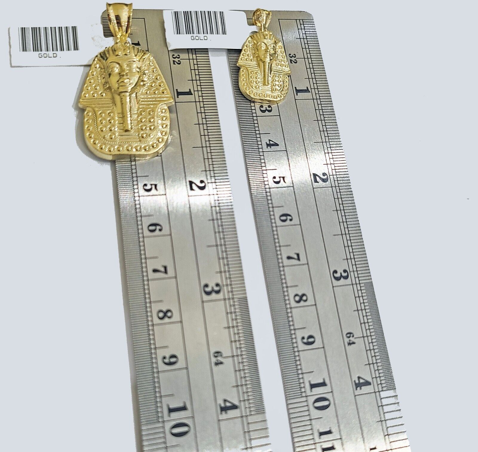 Real 10K Yellow Gold Head Charm for 1 - 1.5'' inches Gold Pendant - GoldenlinQ