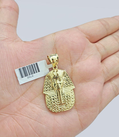 Real 10K Yellow Gold Head Charm for 1 - 1.5'' inches Gold Pendant - GoldenlinQ