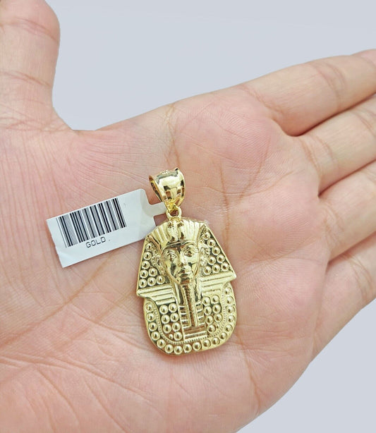 Real 10K Yellow Gold Head Charm for 1 - 1.5'' inches Gold Pendant - GoldenlinQ