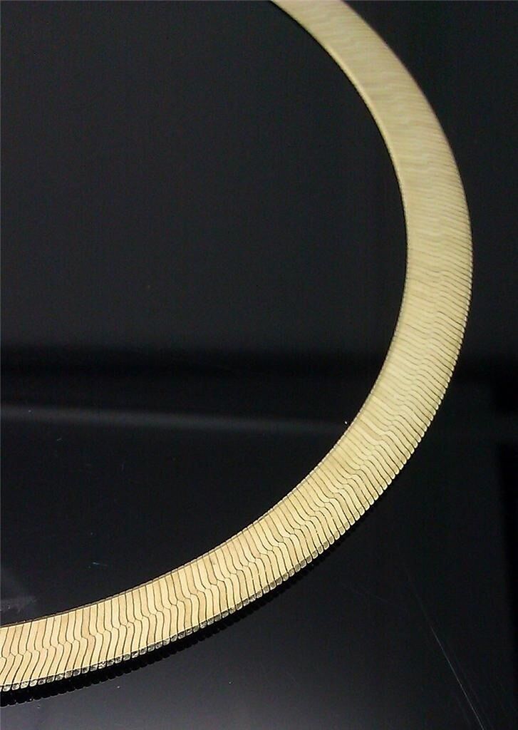 Real 10k Yellow Gold Herringbone 18" Necklace Chain 12mm - Reva Jeweler