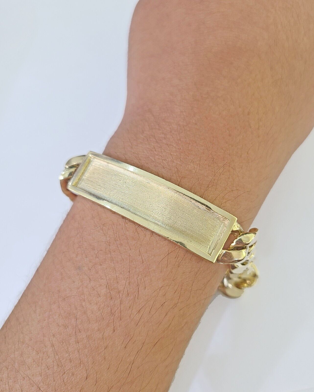 Real 10K Yellow Gold ID Bracelet Miami Cuban Link Solid 12mm 8" 8.5" 9" inches - GoldenlinQ