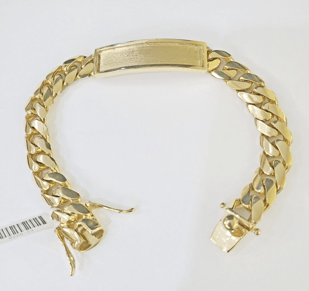 Real 10K Yellow Gold ID Bracelet Miami Cuban Link Solid 12mm 8" 8.5" 9" inches - GoldenlinQ