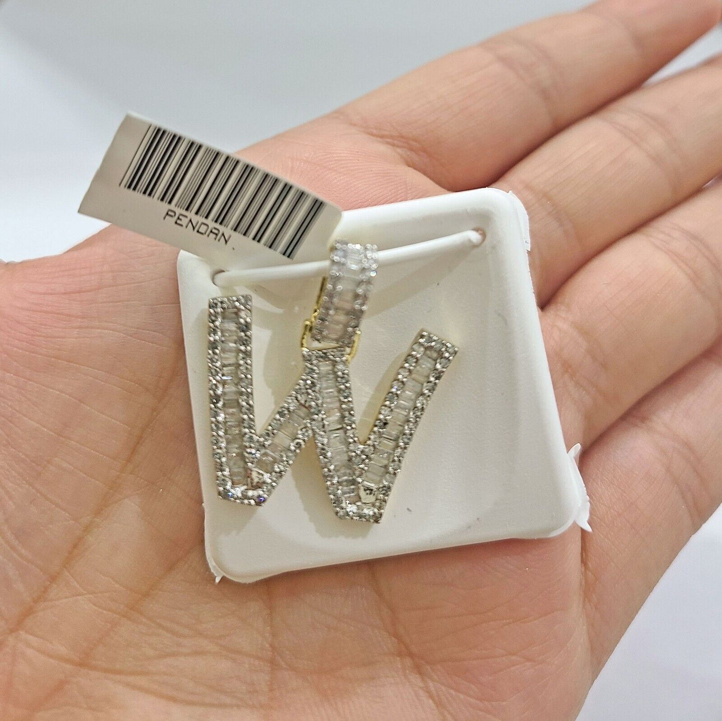 Real 10K Yellow Gold Initials Diamond Cut Charm A - Z Pendant Alphabets - Reva Jeweler
