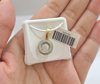 Real 10K Yellow Gold Initials Diamond Cut Charm A - Z Pendant Alphabets - GoldenlinQ