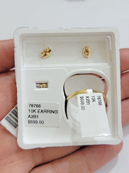 Real 10k Yellow Gold Ladies earring ring & pendant Yellow heart Citrine set 10KT - Reva Jeweler