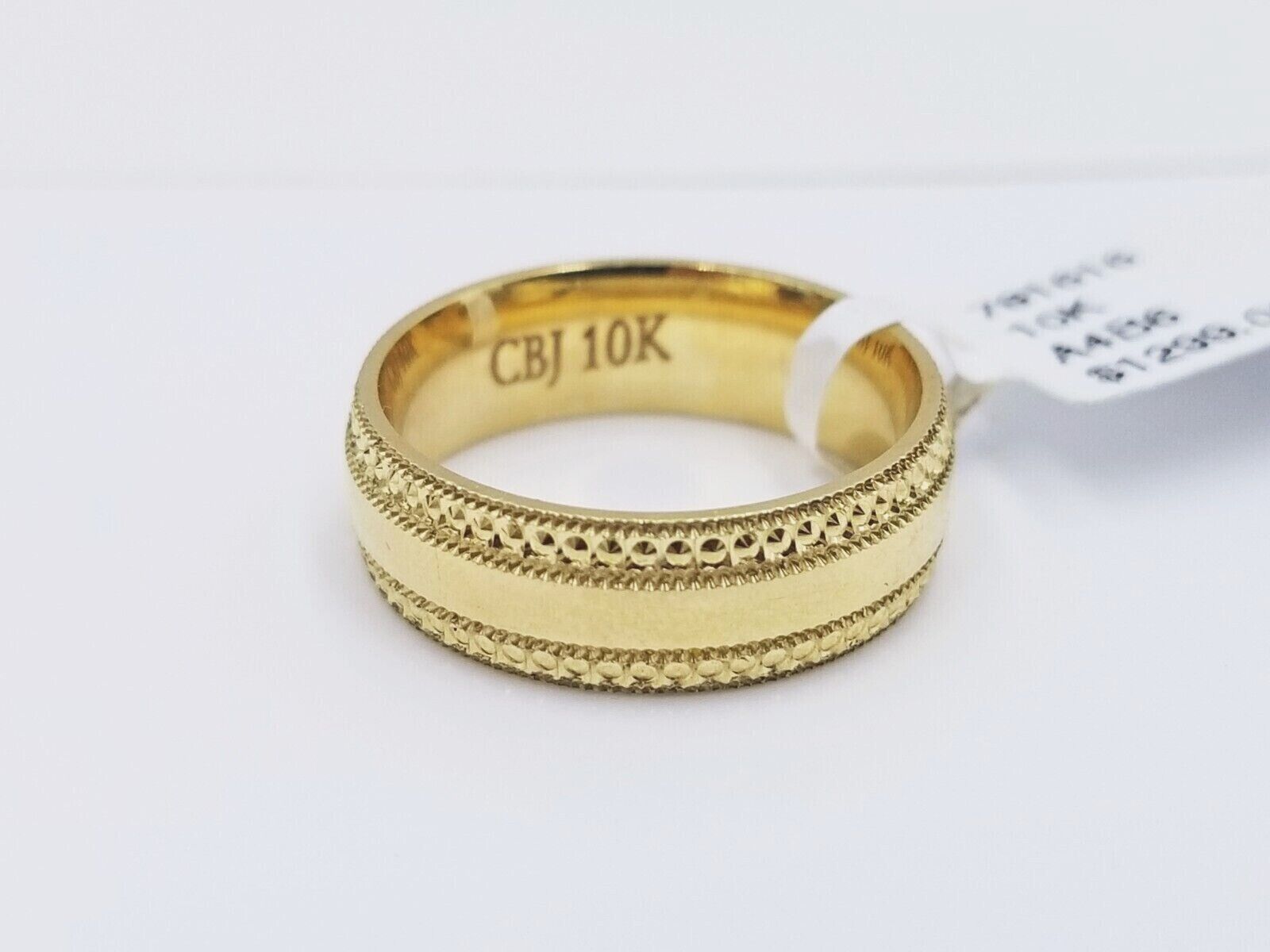 Real 10k Yellow Gold Ladies Ring Band Wedding Band For women 10kt gold Size 5.5 - Reva Jeweler