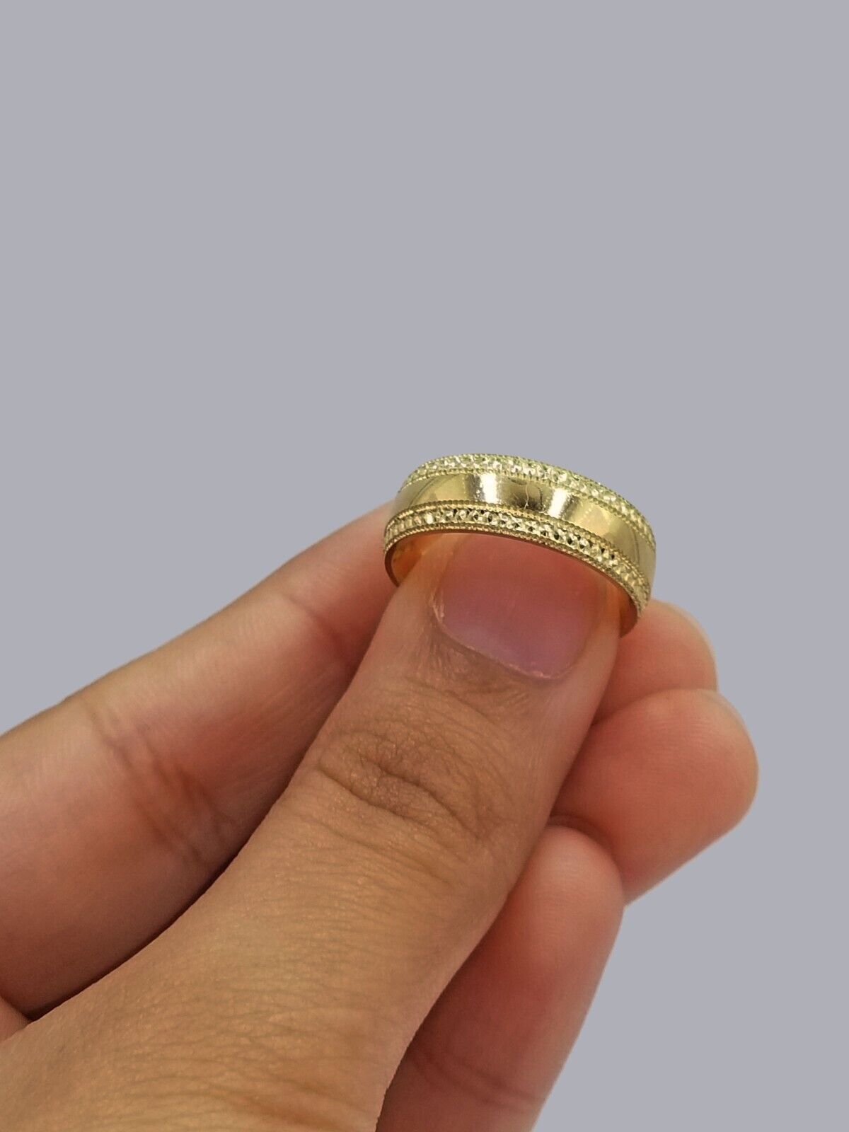 Real 10k Yellow Gold Ladies Ring Band Wedding Band For women 10kt gold Size 5.5 - Reva Jeweler