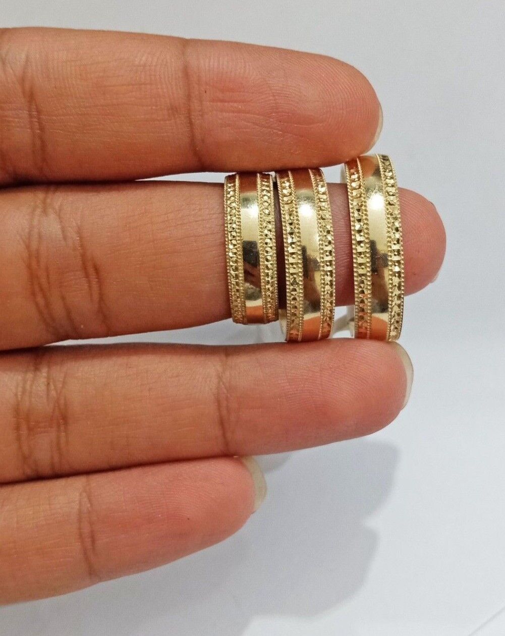Real 10k Yellow Gold Ladies Ring Band Wedding Band For women 10kt gold Size 5.5 - Reva Jeweler