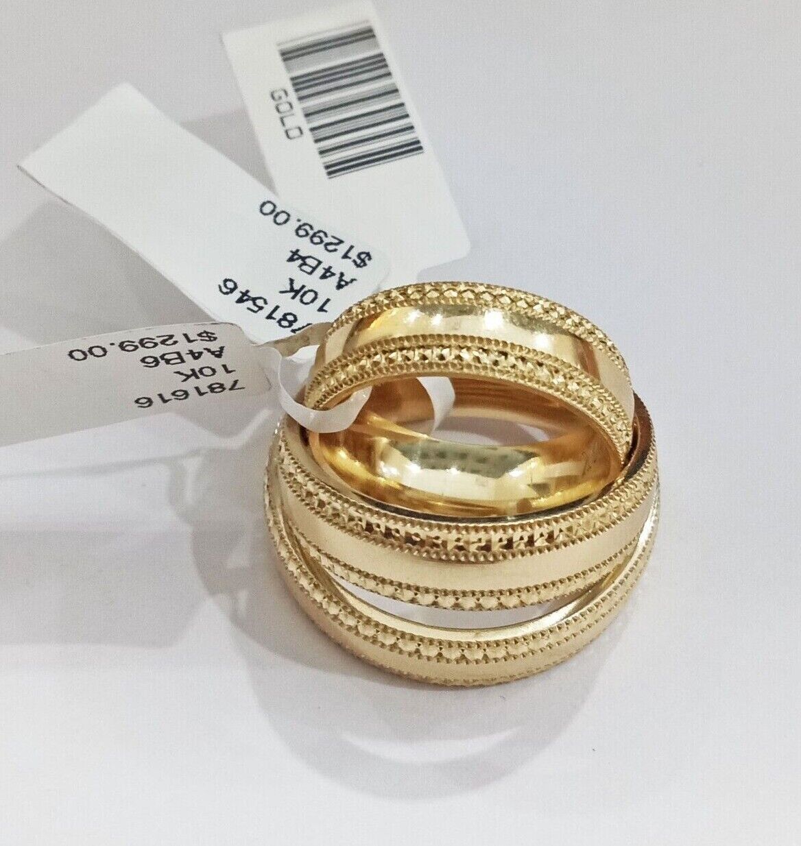 Real 10k Yellow Gold Ladies Ring Band Wedding Band For women 10kt gold Size 5.5 - Reva Jeweler