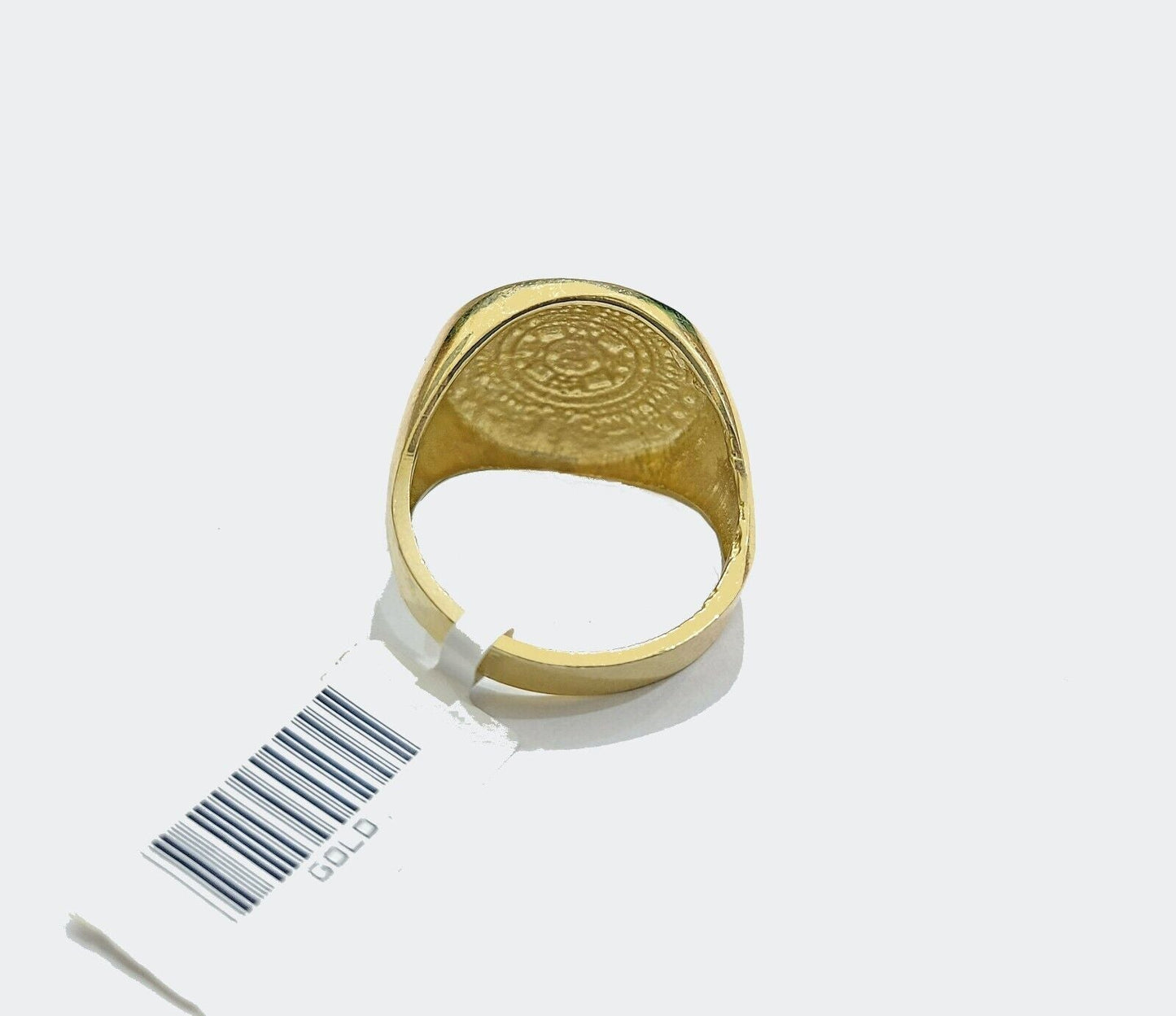 Real 10k Yellow Gold Mayan Calendar Ring Band size 10 10kt gold - Reva Jeweler