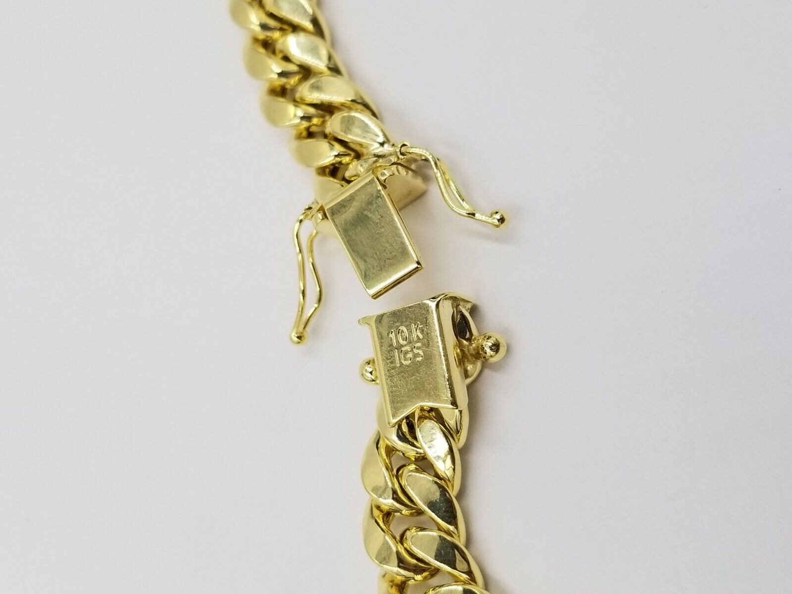 Real 10k Yellow Gold Men Jesus Cross Charm with Miami Cuban Chain Diamond Cut - Reva Jeweler