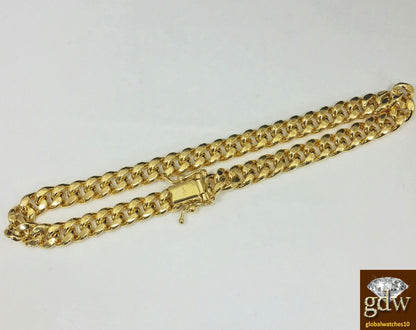 Real 10k Yellow Gold Miami Cuban Bracelet 6mm 8.5" Box Lock - Reva Jeweler