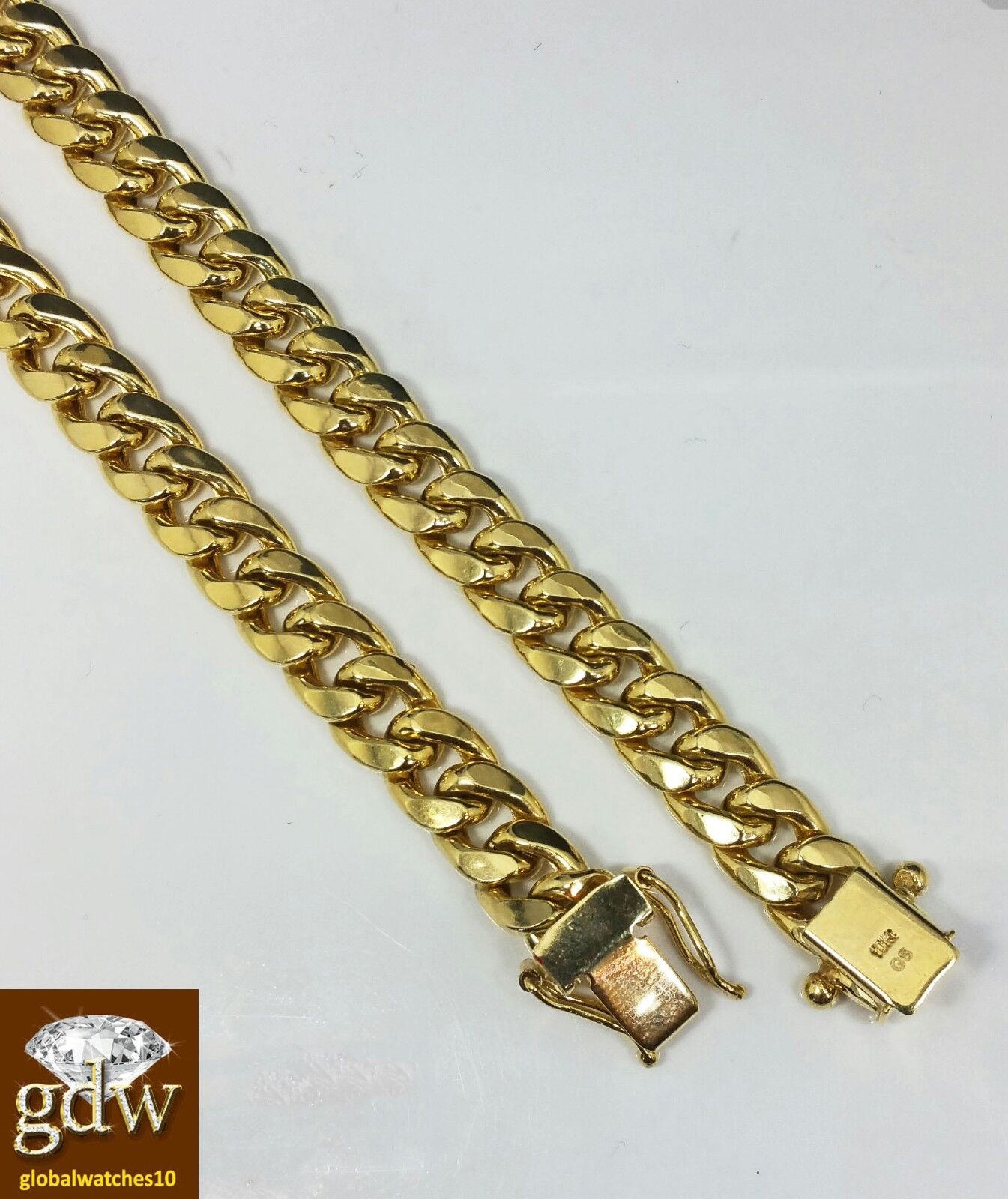 Real 10k Yellow Gold Miami Cuban Bracelet 7mm 8 Inch Unisex Box Lock - Reva Jeweler