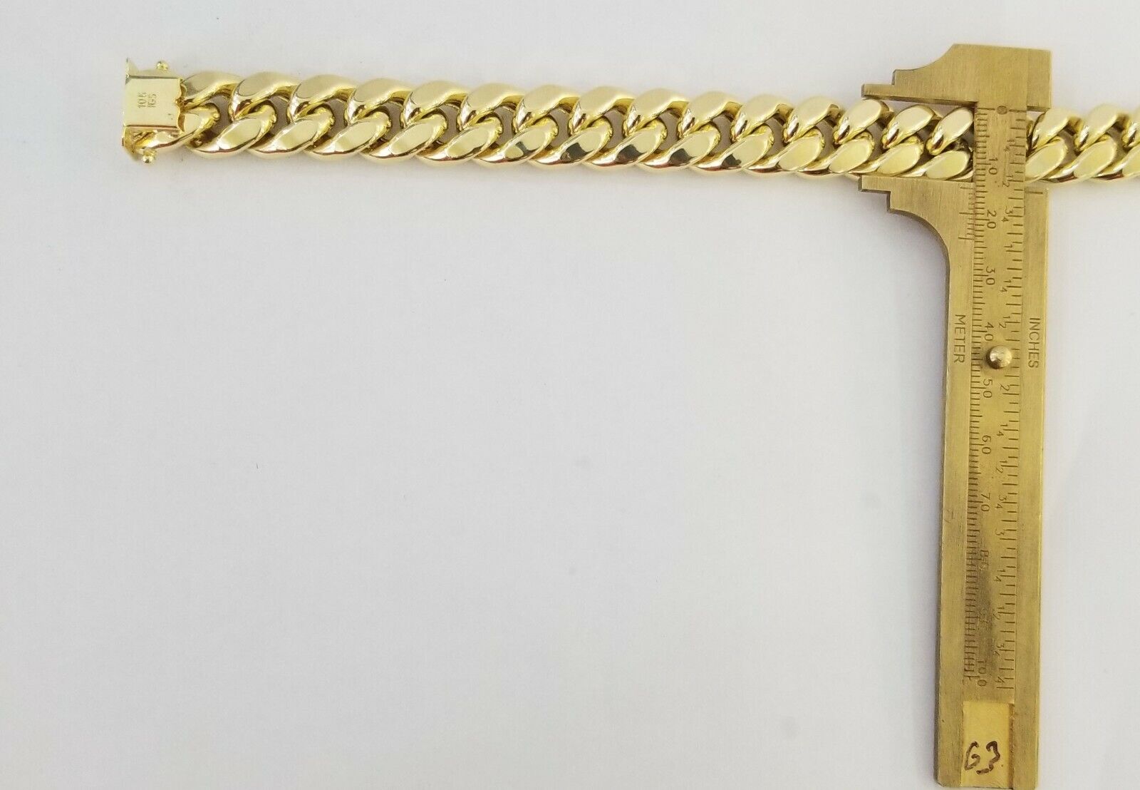 Real 10K Yellow Gold Miami Cuban Bracelet 9 Inch 15mm,box lock thick - Reva Jeweler