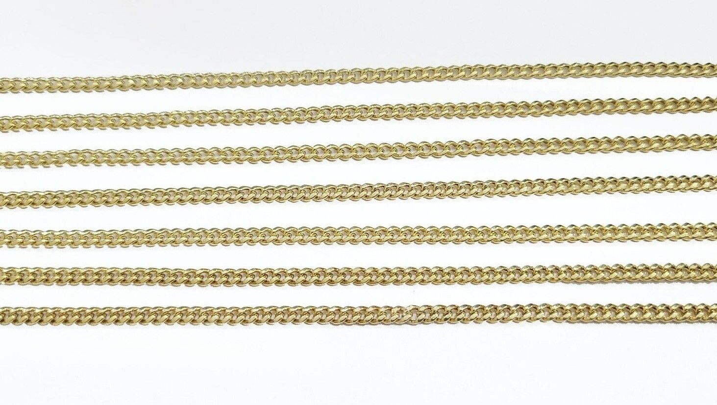 Real 10K Yellow Gold Miami Cuban Chain 3mm Necklace 18 - 30'' Inches Lobster 10kt - Reva Jeweler