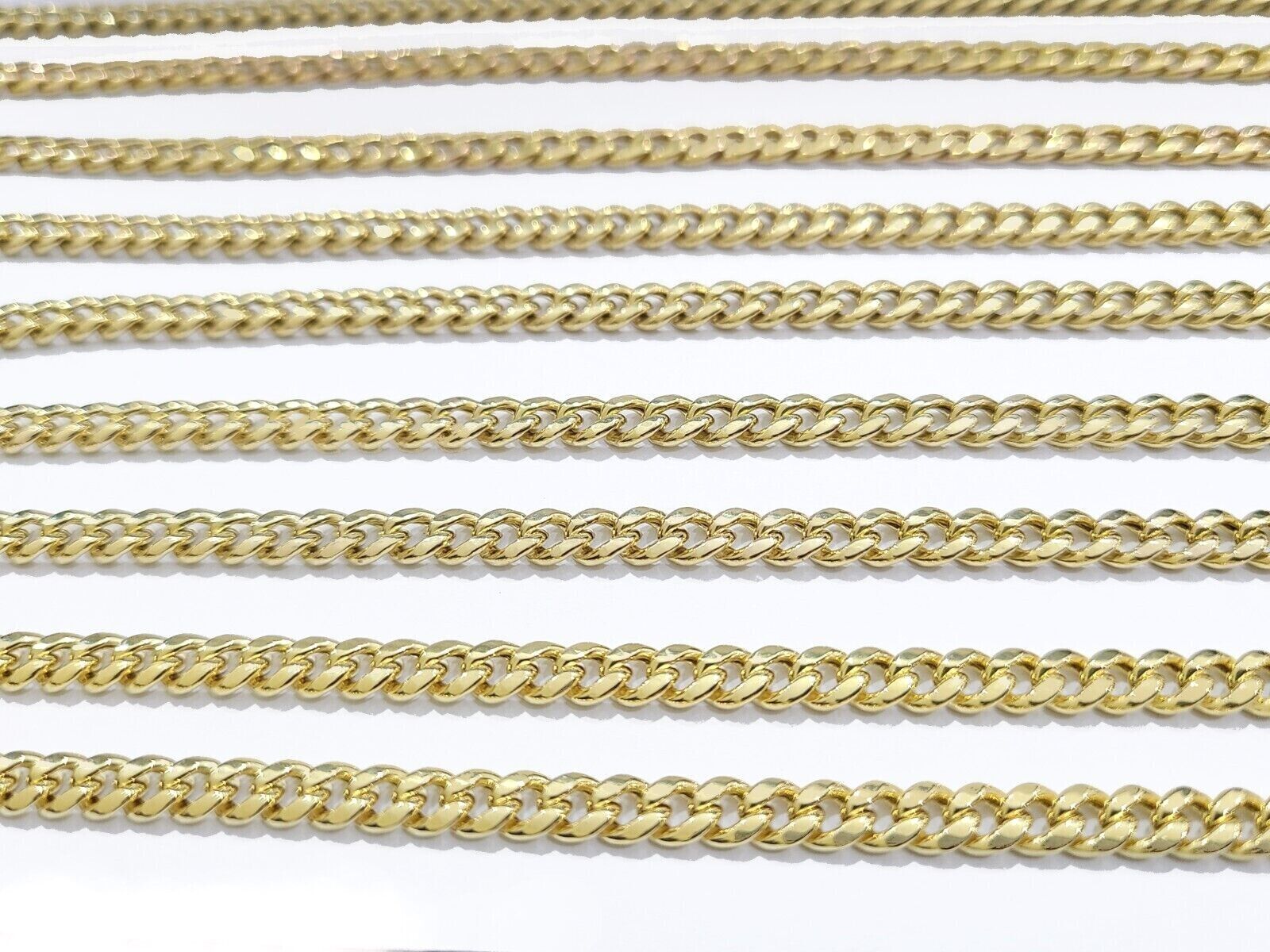 Real 10K Yellow Gold Miami Cuban Chain 5mm Necklace 18 - 28'' Inches Lobster 10kt - GoldenlinQ