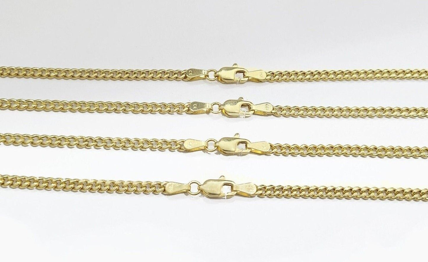 Real 10K Yellow Gold Miami Cuban Chain 5mm Necklace 18 - 28'' Inches Lobster 10kt - GoldenlinQ