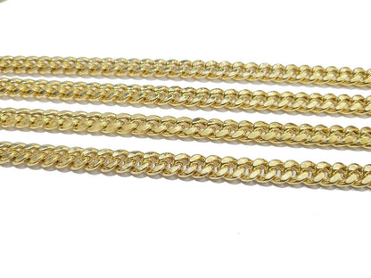 Real 10K Yellow Gold Miami Cuban Chain 7mm Necklace 20 - 30'' Inches Box 10kt - GoldenlinQ
