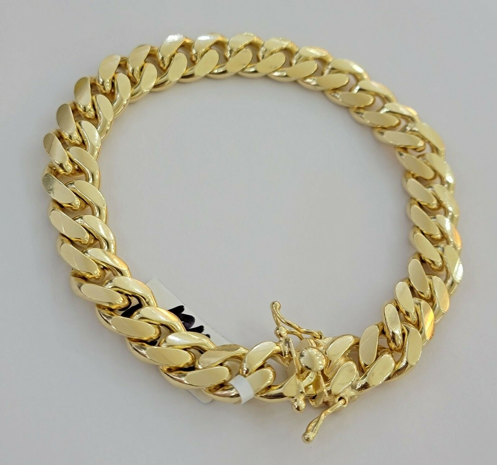 Real 10K Yellow Gold Miami Cuban Link Bracelet 11mm "9, Men's 10kt Strong SOLID - Reva Jeweler