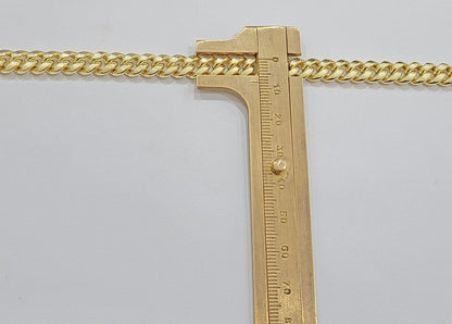 Real 10k Yellow Gold Miami Cuban Link Bracelet 9" inch 8mm 10kt Box Lock Men - Reva Jeweler