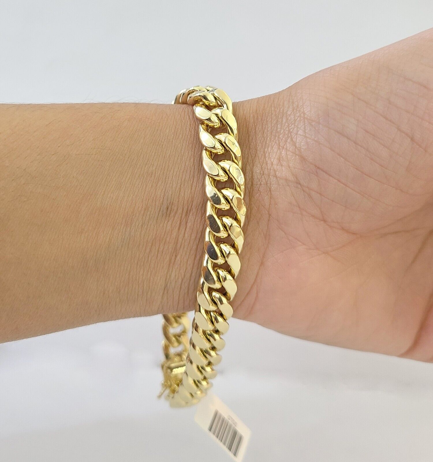 Real 10k Yellow Gold Miami Cuban Link Bracelet 9 Inch 8mm Box Lock Clasp Link - Reva Jeweler