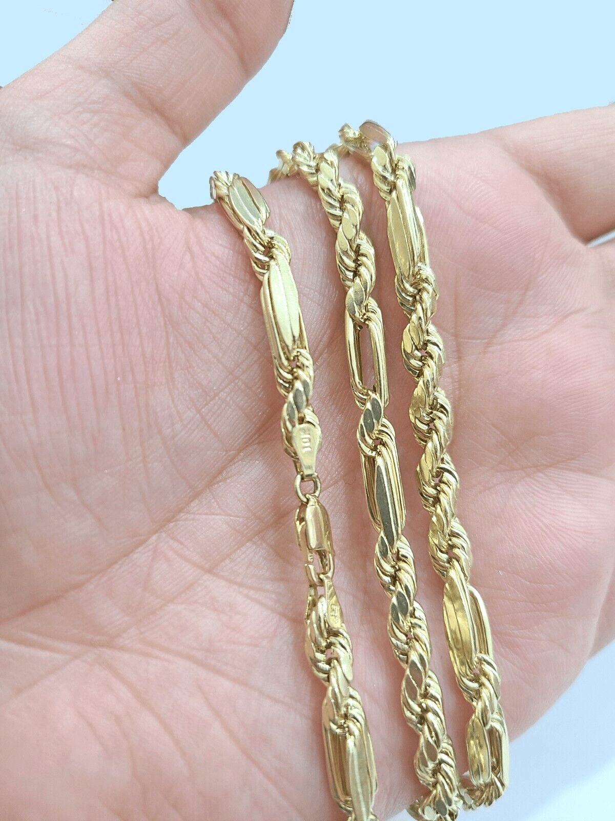 Real 10k Yellow Gold Milano Rope Chain 22 Inch Necklace Lion Head Charm Pendant - Reva Jeweler