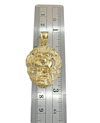 Real 10k Yellow Gold Milano Rope Chain 22 Inch Necklace Lion Head Charm Pendant - Reva Jeweler