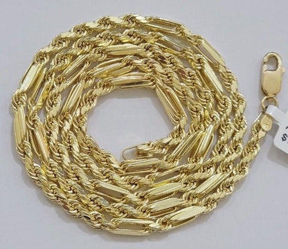Real 10k Yellow Gold Milano Rope Chain Necklace 18" - 24"Inches 3mm 10kt Men Women - Reva Jeweler