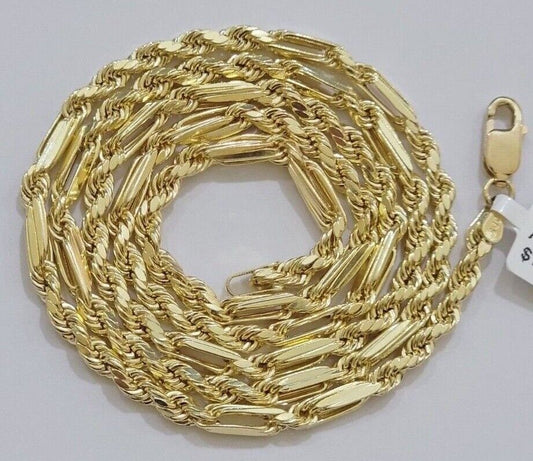 Real 10k Yellow Gold Milano Rope Chain Necklace 18" - 24"Inches 3mm 10kt Men Women - Reva Jeweler