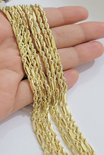Real 10k Yellow Gold Milano Rope Chain Necklace 18" - 24"Inches 3mm 10kt Men Women - Reva Jeweler