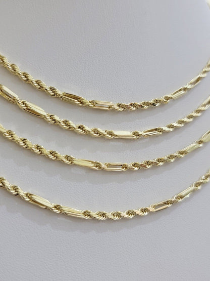 Real 10k Yellow Gold Milano Rope Chain Necklace 18" - 24"Inches 3mm 10kt Men Women - Reva Jeweler