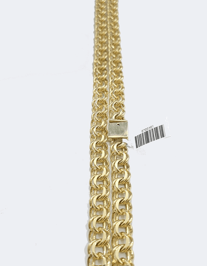 Real 10k Yellow Gold Necklace 12mm Chino Chain 26'' inches Unisex - GoldenlinQ