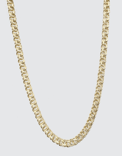 Real 10k Yellow Gold Necklace 12mm Chino Chain 26'' inches Unisex - GoldenlinQ