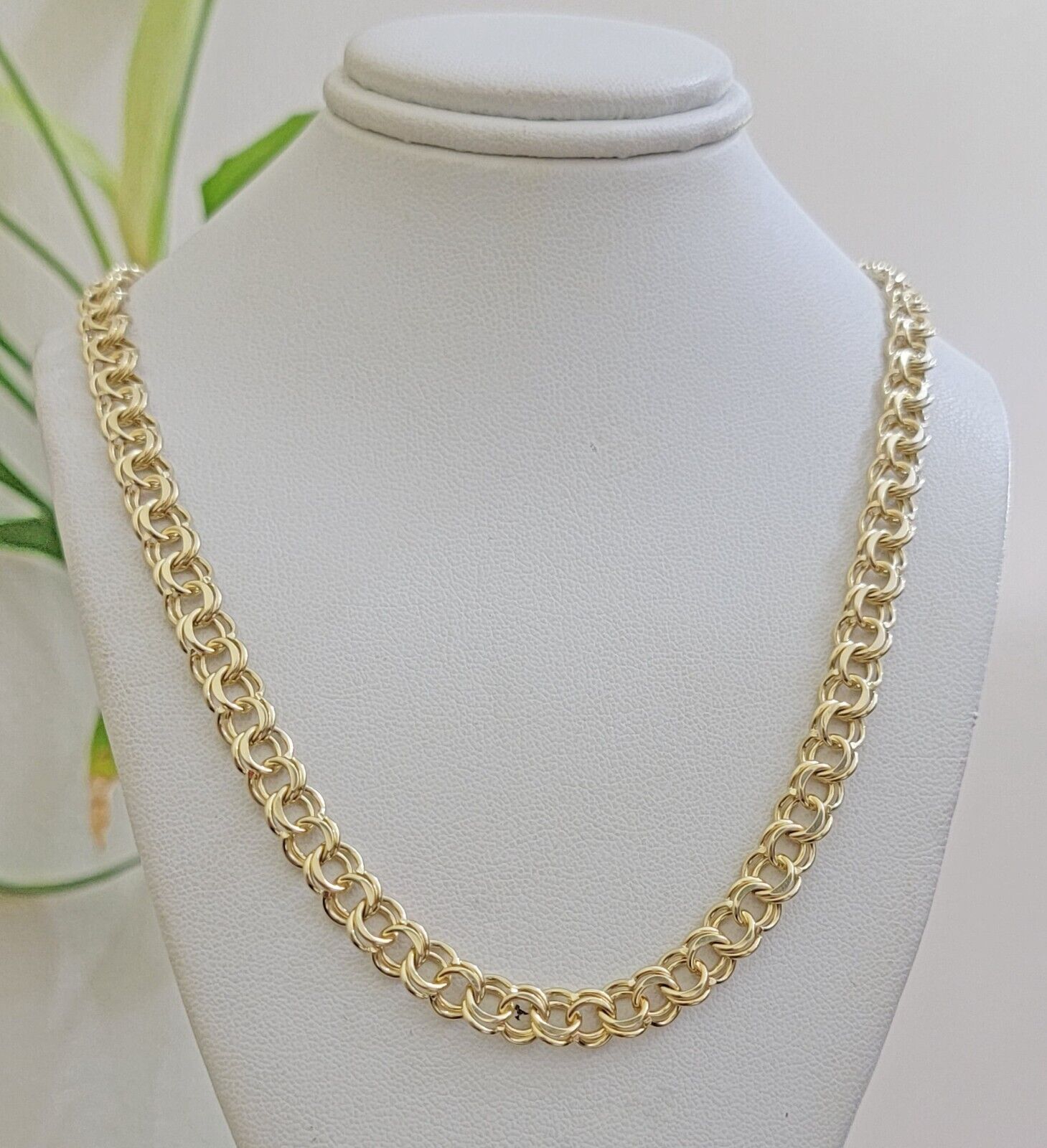 Real 10k Yellow Gold Necklace Chain Chino Link 6mm SOLID 18 - 26 Inch Mens 10Kt - Reva Jeweler