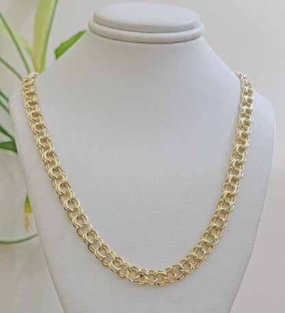 Real 10k Yellow Gold Necklace Chain Chino Link 6mm SOLID 18 - 26 Inch Mens 10Kt - Reva Jeweler