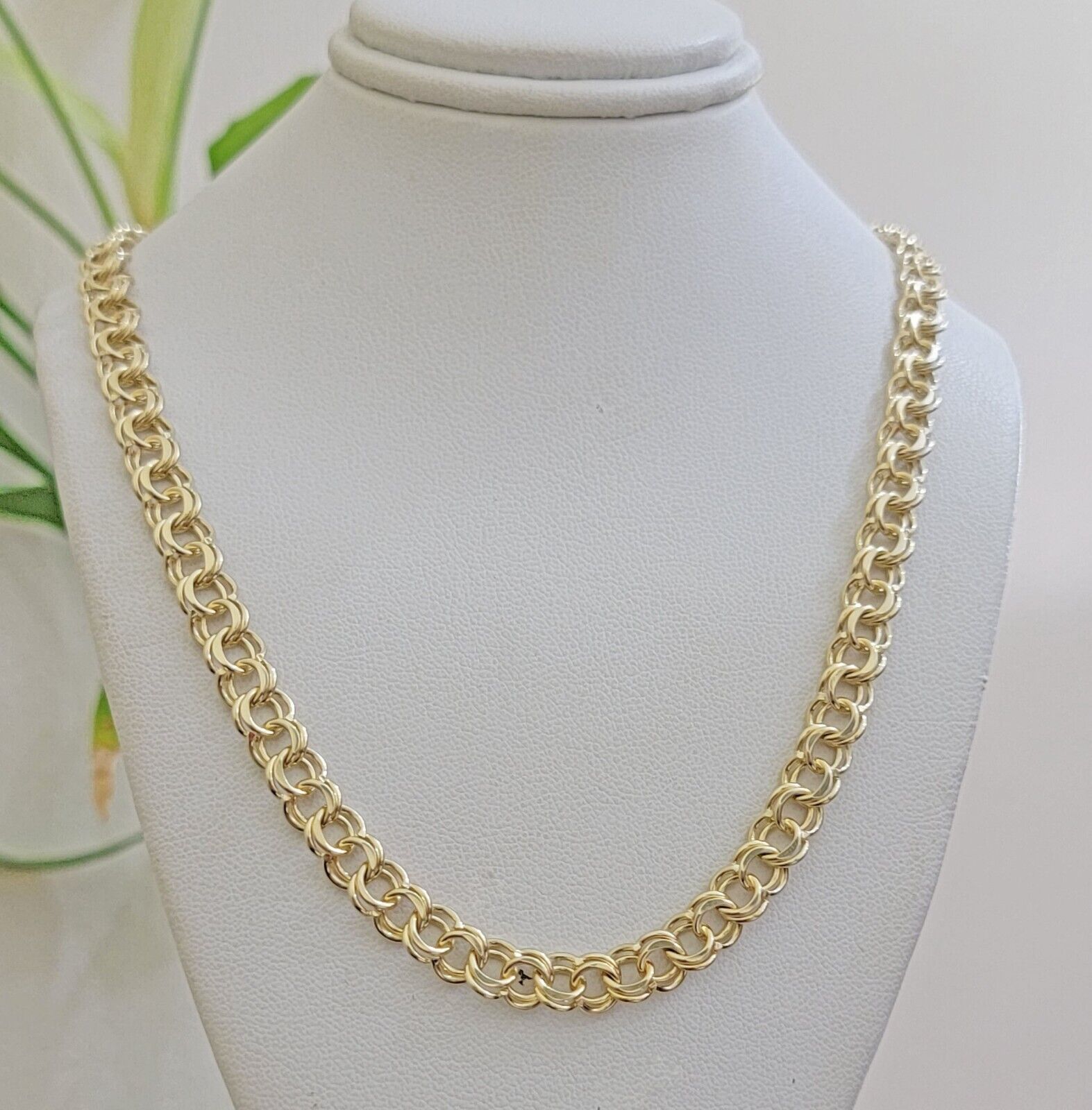 Real 10k Yellow Gold Necklace Chain Chino Link 6mm SOLID 18 - 26 Inch Mens 10Kt - Reva Jeweler