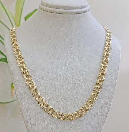 Real 10k Yellow Gold Necklace Chain Chino Link 6mm SOLID 18 - 26 Inch Mens 10Kt - Reva Jeweler