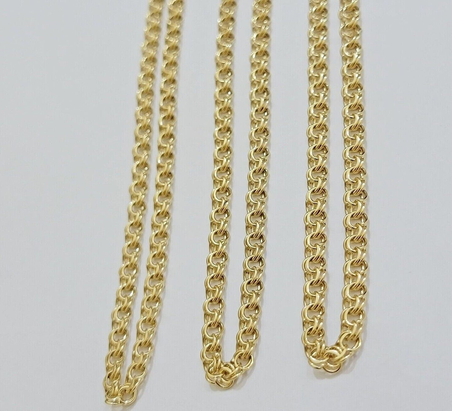 Real 10k Yellow Gold Necklace Chain Chino Link 6mm SOLID 18 - 26 Inch Mens 10Kt - Reva Jeweler