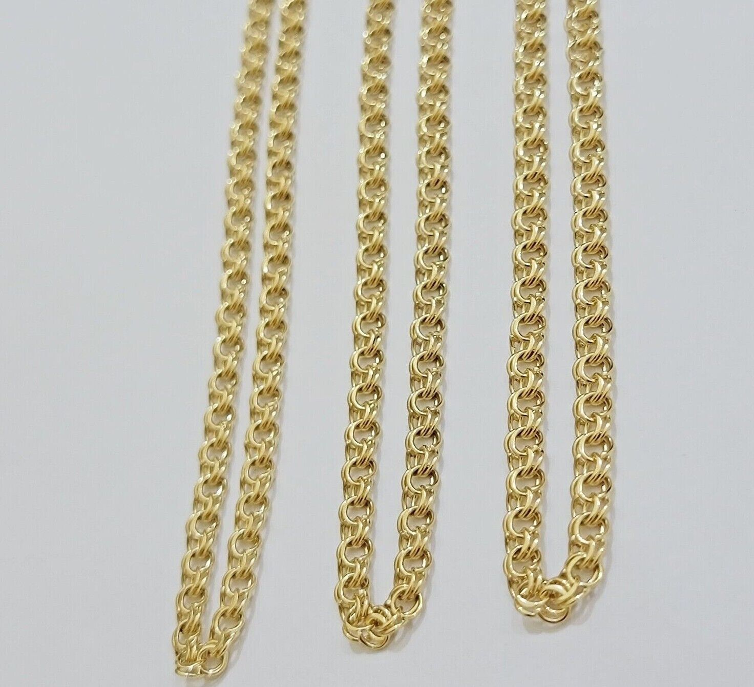 Real 10k Yellow Gold Necklace Chain Chino Link 6mm SOLID 18 - 26 Inch Mens 10Kt - Reva Jeweler