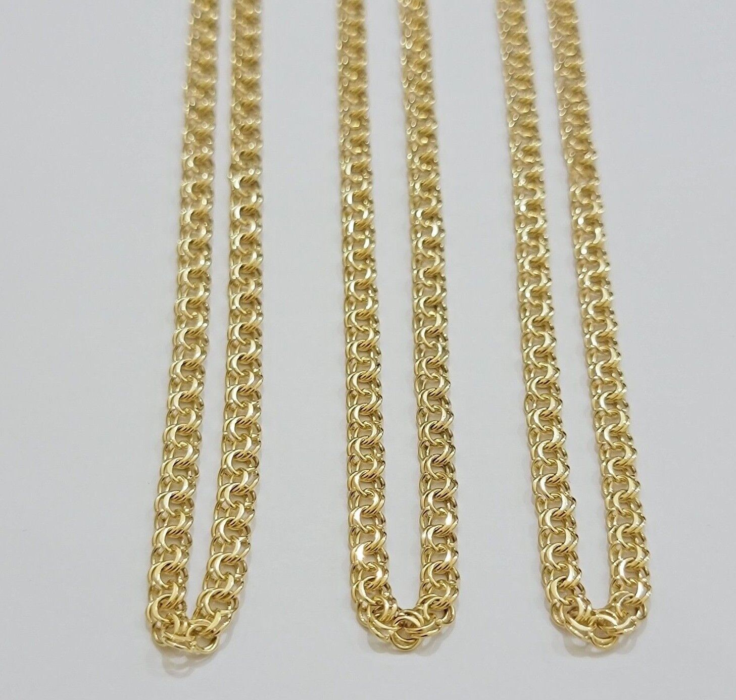 Real 10k Yellow Gold Necklace Chain Chino Link 6mm SOLID 18 - 26 Inch Mens 10Kt - Reva Jeweler