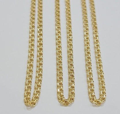 Real 10k Yellow Gold Necklace Chain Chino Link 6mm SOLID 18 - 26 Inch Mens 10Kt - Reva Jeweler