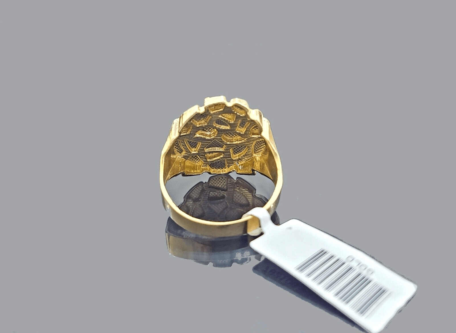 Real 10k Yellow Gold Nugget Ring Band size 10.5 10kt gold - Reva Jeweler