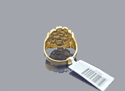 Real 10k Yellow Gold Nugget Ring Band size 10.5 10kt gold - Reva Jeweler