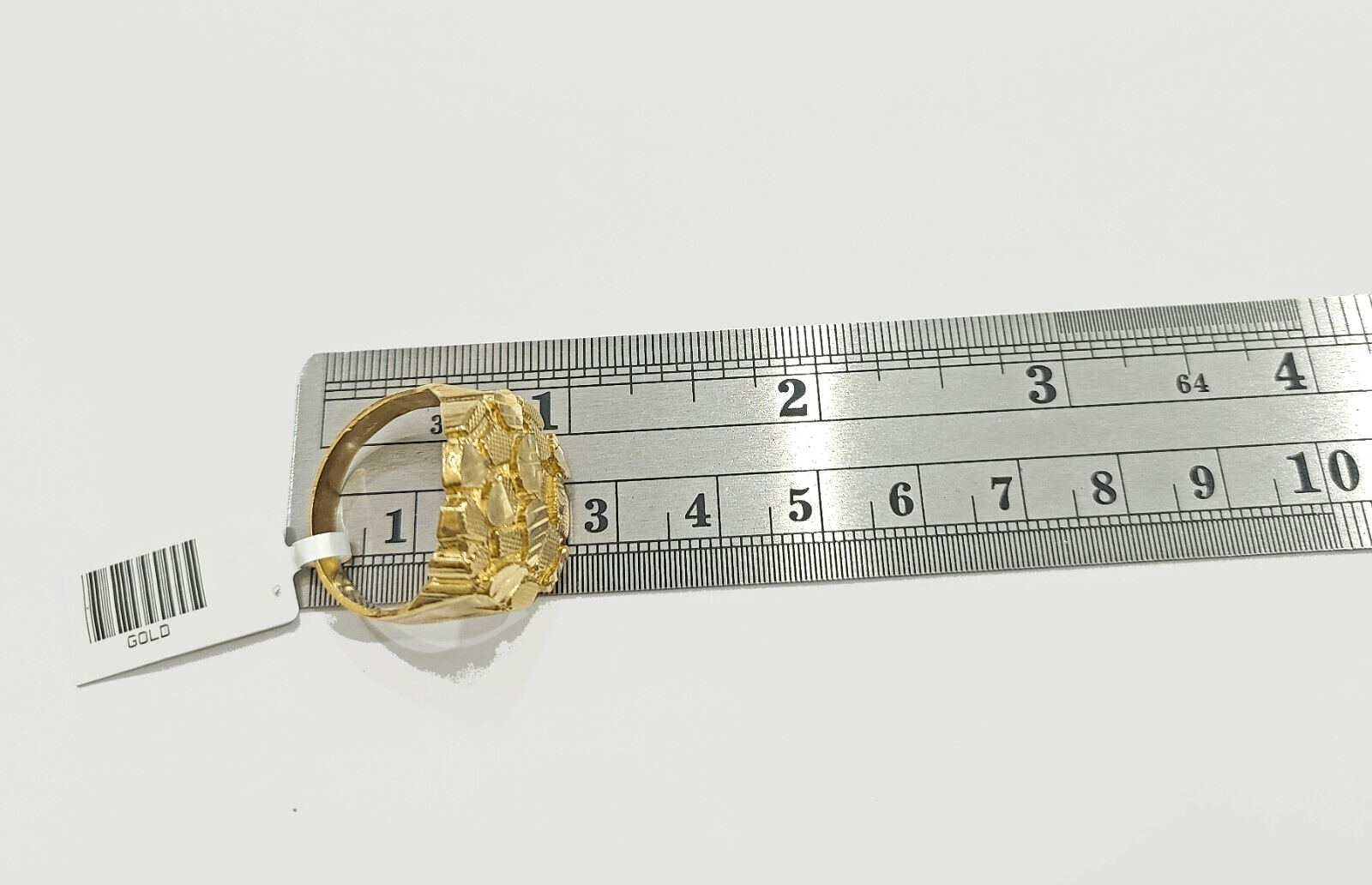 Real 10k Yellow Gold Nugget Ring Band size 10.5 10kt gold - Reva Jeweler