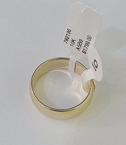 Real 10k Yellow Gold Ring Band Wedding Engagement Size 10 Men Ring - GoldenlinQ
